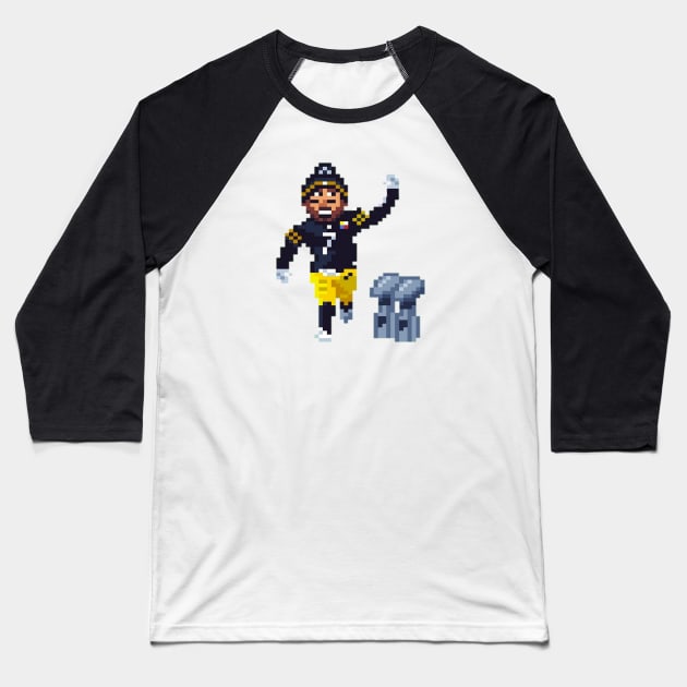 Big ben 8 bit Baseball T-Shirt by Roti Kodok Art